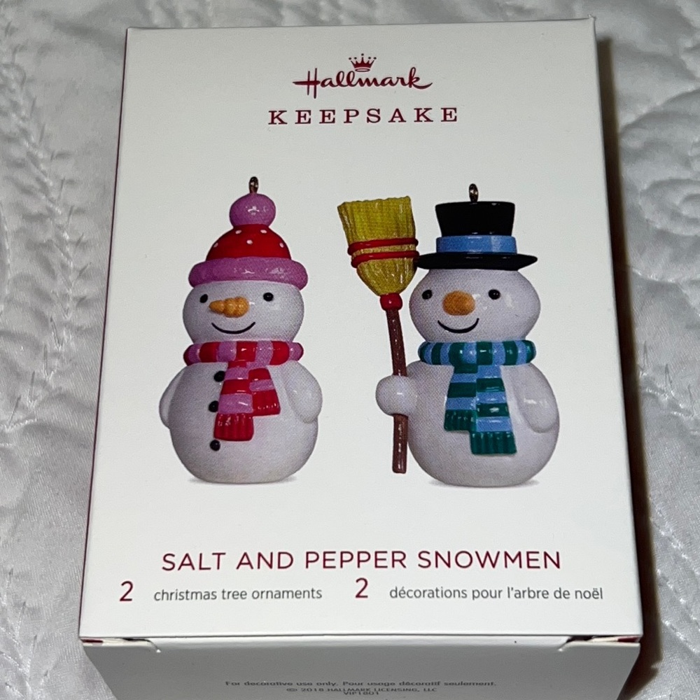 NIB Hallmark Keepsake Ornament “Salt and Pepper Snowmen”